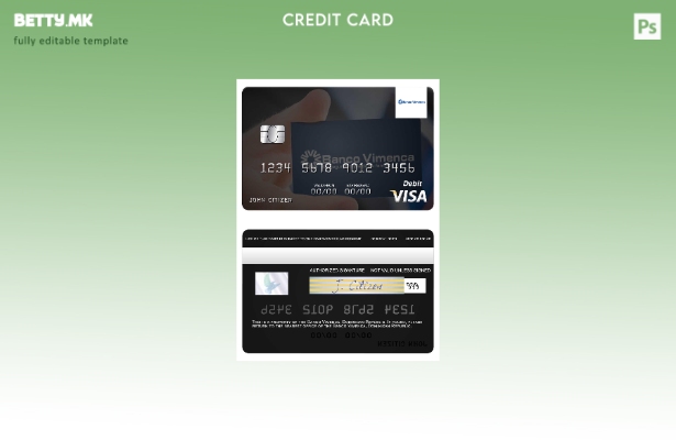 Модерен стил на Доминиканската Република Banco Vimecan виза дебитна картичка шаб